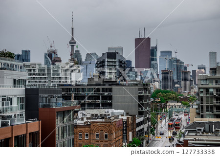 city of toronto skyline and street views 127733338