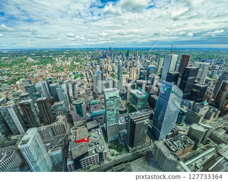 Toronto Canada skyline on a blue sunny summer day 127733364