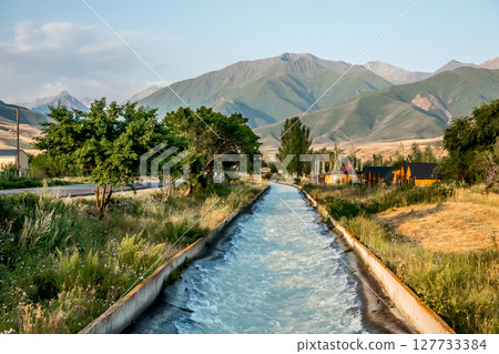 beautiful nature scenes around ala-archa gorge in kygyzstan 127733384