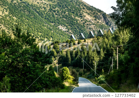 beautiful nature scenes around ala-archa gorge in kygyzstan beautiful nature scenes around ala-archa gorge in kygyzstan 127733402