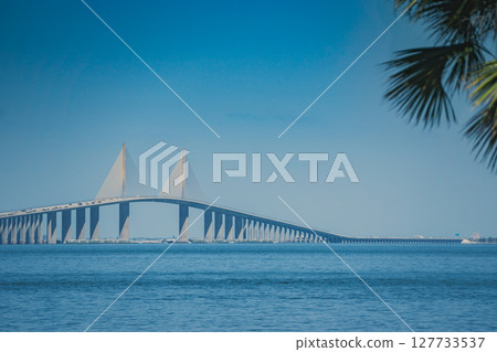 scenic views of sunchine skyway bridge in florida scenic views of sunchine skyway bridge in florida 127733537