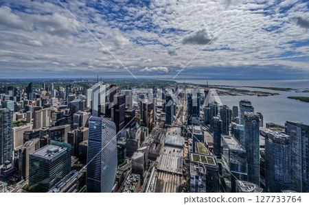 Toronto Canada skyline on a blue sunny summer day Toronto Canada skyline on a blue sunny summer day 127733764