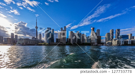 Toronto Canada skyline on a blue sunny summer day Toronto Canada skyline on a blue sunny summer day 127733778