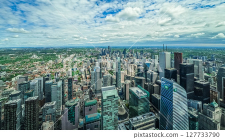 Toronto Canada skyline on a blue sunny summer day 127733790