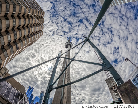 Toronto Canada skyline on a blue sunny summer day Toronto Canada skyline on a blue sunny summer day 127733805
