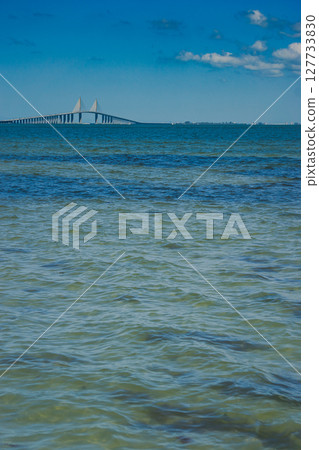 scenic views of sunchine skyway bridge in florida 127733830