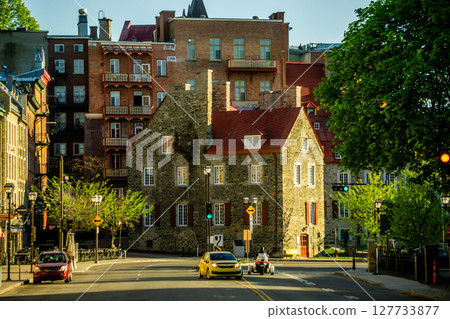 Canada, Old Quebec City tourist attractions, and beautiful architecture Canada, Old Quebec City tourist attractions, and beautiful architecture 127733877