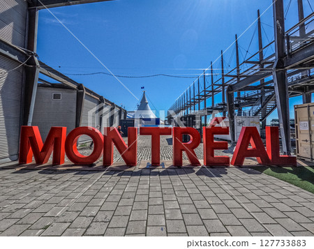 Montreal sign in old Montreal, Quebec, Canada Montreal sign in old Montreal, Quebec, Canada 127733883