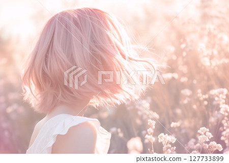 染成粉紅色頭髮的女人——AI 生成的圖像 127733899