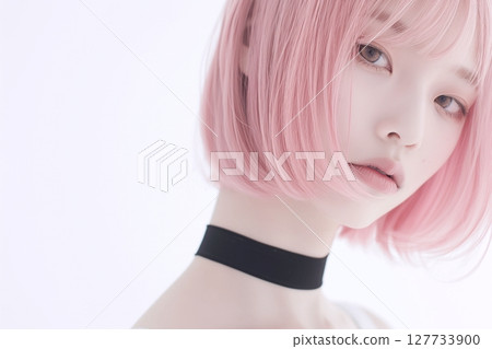 染成粉紅色頭髮的女人——AI 生成的圖像 127733900