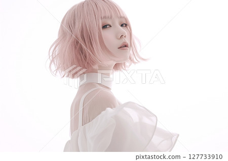 染成粉紅色頭髮的女人——AI 生成的圖像 127733910