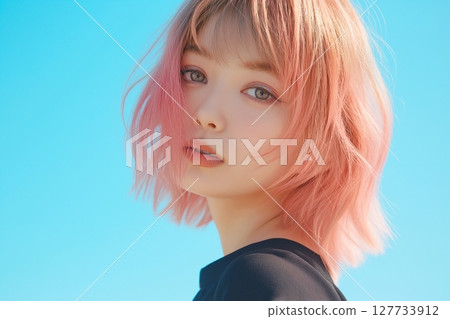 染成粉紅色頭髮的女人——AI 生成的圖像 染成粉紅色頭髮的女人——AI 生成的圖像 127733912