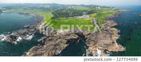 Aerial photography of Aomori Prefecture - Drone captures the scenery of Ashigezaki, Tanesashi Coast 127734099