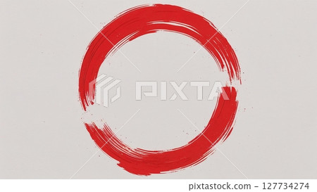 用墨水繪製的粗紅色圓圈圖案 用墨水繪製的粗紅色圓圈圖案 127734274