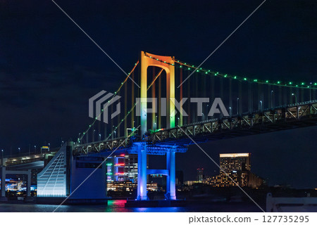從船上欣賞夜景:彩虹橋 從船上欣賞夜景:彩虹橋 127735295