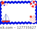 Simple marine motif frame (with border) 127735627