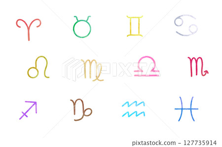 Symbolic color constellation icon Symbolic color constellation icon 127735914