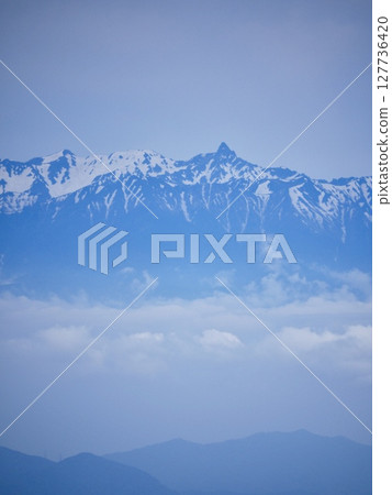 The Northern Alps as seen from Mt. Yunomaru 127736420