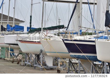 Yachts moored at Enoshima Yacht Harbor Yachts moored at Enoshima Yacht Harbor 127736924