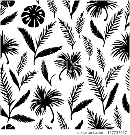 Black and white tree pattern: minimalist nature design with stark contrasting elements Black and white tree pattern: minimalist nature design with stark contrasting elements 127737057