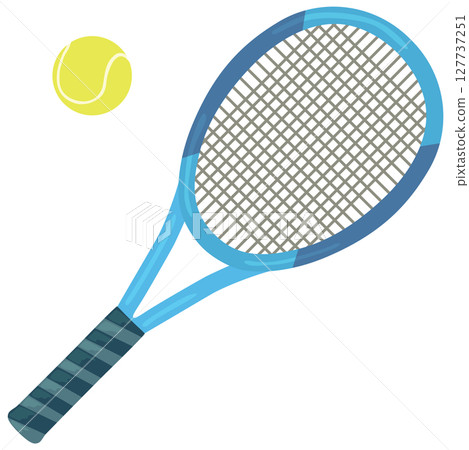Tennis ball and racket illustration vector material Tennis ball and racket illustration vector material 127737251