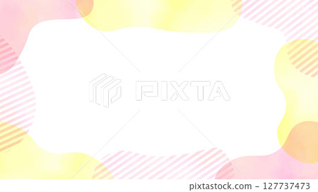 Pink cute fluid shape frame Pink cute fluid shape frame 127737473