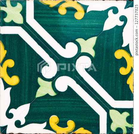 Traditional Portuguese glazed tiles 127737825