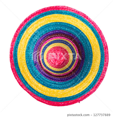 Mexican straw sombrero 127737889
