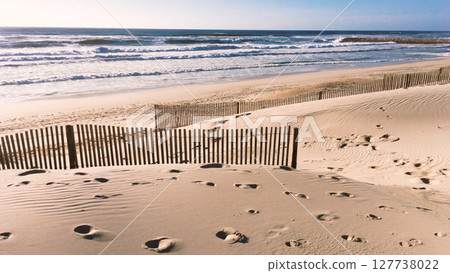 Sand dunes and Beach in Vagueira, Aveiro - Portugal Sand dunes and Beach in Vagueira, Aveiro - Portugal 127738022