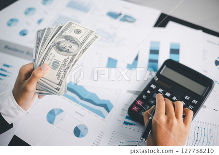 Business growth, decided to invest money in stock market, financial strategies and banking expertise to income substantial stack of investment capitalize on trade opportunities within economy return. 127738210