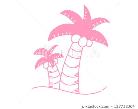 簡約棕櫚樹(粉紅色) 簡約棕櫚樹(粉紅色) 127738304