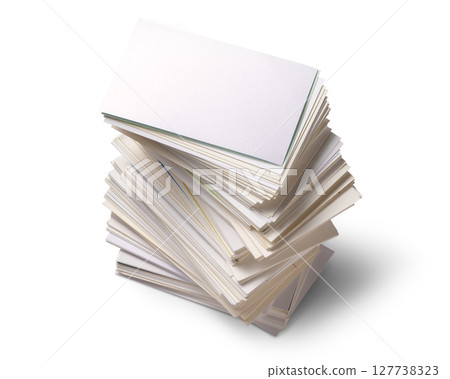 Stacked business cards 127738323