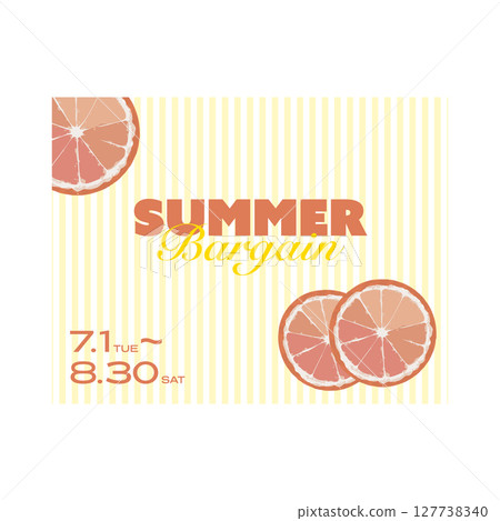 Refreshing grapefruit scented summer sale announcement poster horizontal Refreshing grapefruit scented summer sale announcement poster horizontal 127738340