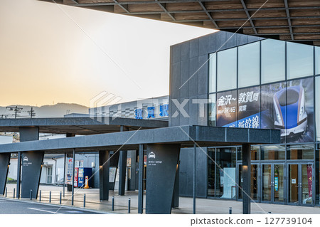 JR Tsuruga Station (West Exit) on a sunny day in Tsuruga City, Fukui Prefecture 127739104