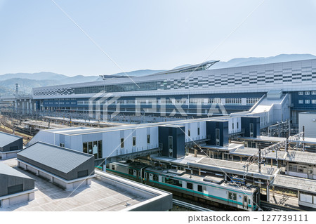 Tsuruga City, Fukui Prefecture JR Tsuruga Station on a sunny day 127739111