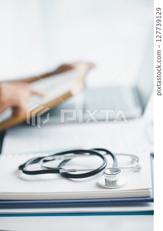 Concept business doctor education essential globalization, student learn and study in university and college to master knowledge needed travel global economy. book stethoscope for medical health care 127739129