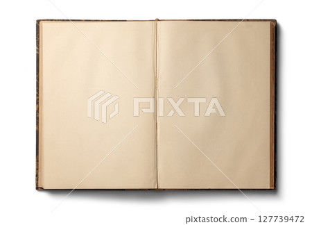 一本打開的舊書的紋理 127739472
