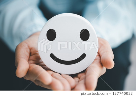 Concept good business includes handling both compliments complaints from customers ensuring employee satisfaction addressing any positive feedback to prevent mental strain customer dislike with smile Concept good business includes handling both compliments complaints from customers ensuring employee satisfaction addressing any positive feedback to prevent mental strain customer dislike with smile 127740032