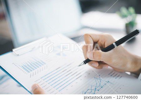 Business growth, decided to invest money in stock market, financial strategies and banking expertise to income substantial stack of investment capitalize on trade opportunities within economy return. 127740600