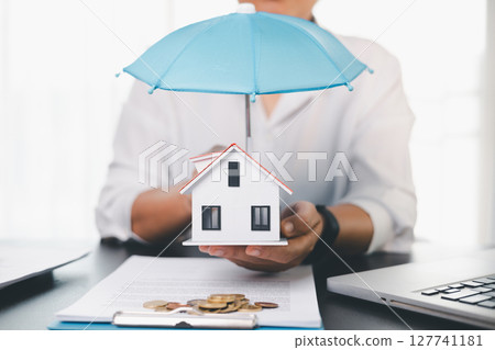 Concept business house finance protection office plan investment buy sell home ensuring idea financial security. residence agent hand protect purchase insurance and secure favorable loan deal. Concept business house finance protection office plan investment buy sell home ensuring idea financial security. residence agent hand protect purchase insurance and secure favorable loan deal. 127741181