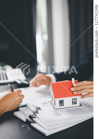 Concept business house finance protection office plan investment buy sell home ensuring idea financial security. residence agent hand protect purchase insurance and secure favorable loan deal. Concept business house finance protection office plan investment buy sell home ensuring idea financial security. residence agent hand protect purchase insurance and secure favorable loan deal. 127741306