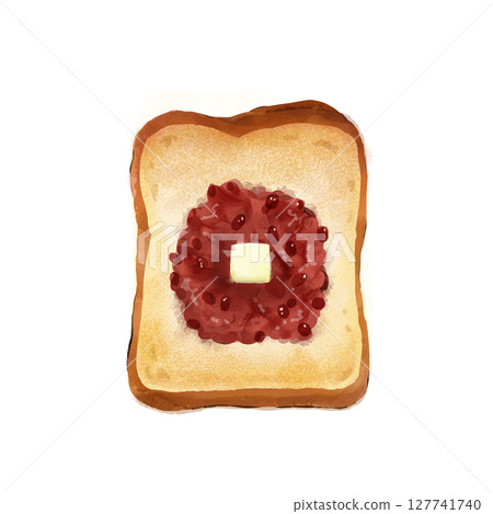 Nagoya's specialty Ogura toast, a delicious mountain-shaped bread in a realistic watercolor style Nagoya's specialty Ogura toast, a delicious mountain-shaped bread in a realistic watercolor style 127741740