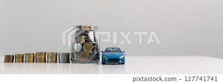 Business concept growth involves strategic financial management money loan investment bank real estate economic development encourage save buy home car education income stack investment economy return 127741741