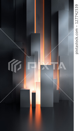 abstract background with cubes 127742539