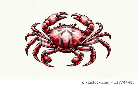 Red Crab Pixel Art Illustration 127744495