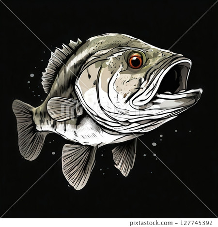 an AI Image Generator, Intricately Illustrated Largemouth Bass an AI Image Generator, Intricately Illustrated Largemouth Bass 127745392