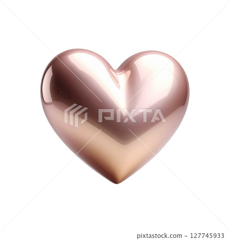 A shiny red heart-shaped chocolate, a sweet symbol of love and romance for Valentine's Day 127745933