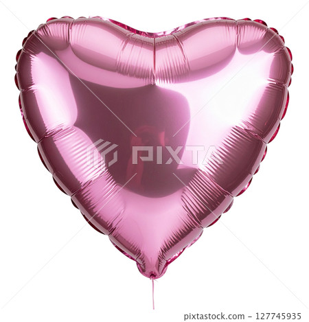 Pink heart boxing glove isolated on white with clipping path 127745935