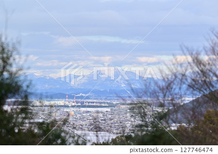 Shiga Prefecture, Azuchi Castle ruins, view from the remains of the main tower Shiga Prefecture, Azuchi Castle ruins, view from the remains of the main tower 127746474