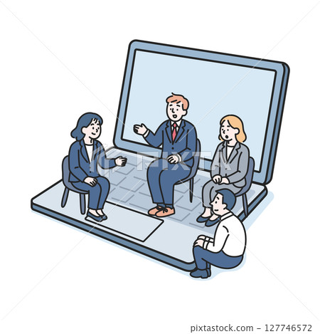 業務團隊線上開會 127746572